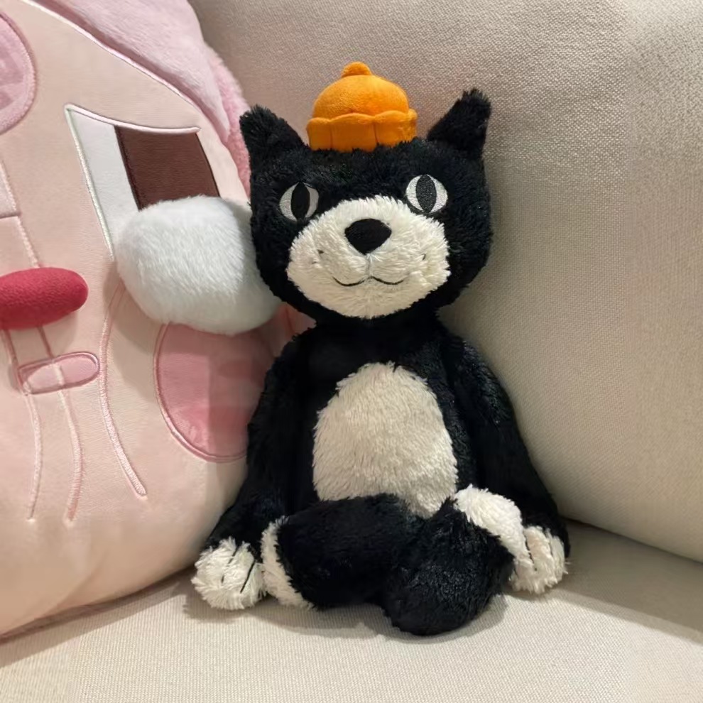 New Black Cat Doll Jelly C Plush Toy Geely Cat Gift Idea Made of Cotton